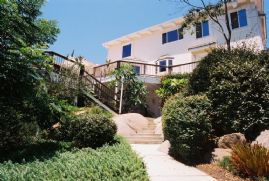 Rear of house and decks